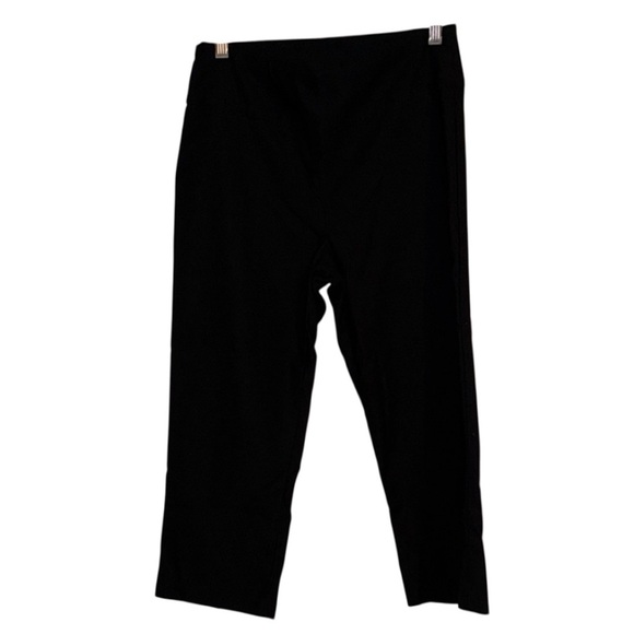 🌹TRIBAL STRETCH BLACK CAPRIS - Picture 1 of 6
